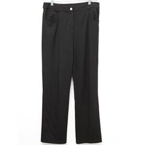 St. John Pants Straight Leg Trousers Yellow Label Five Pocket Black Size 8